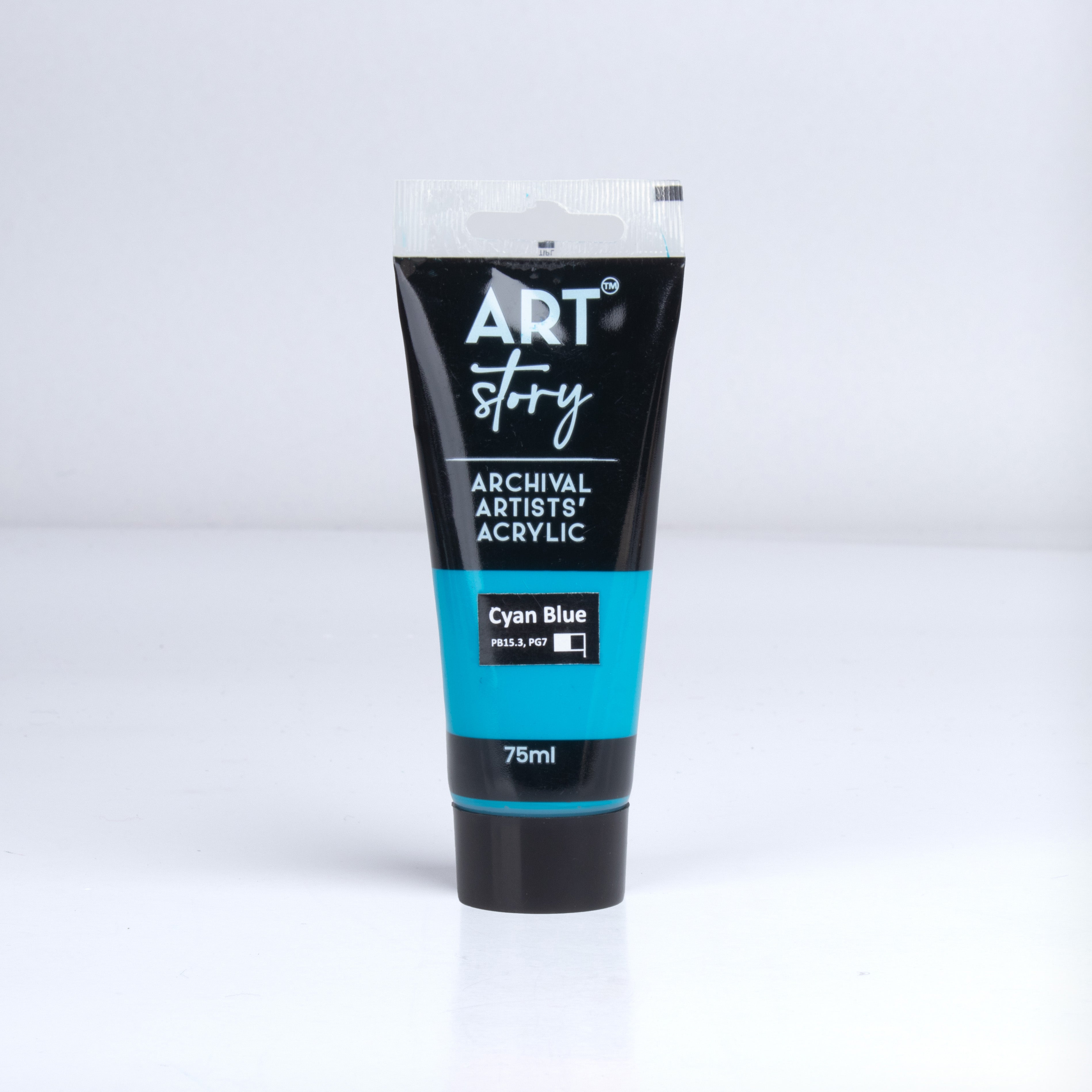 Artists Acrylic Colour Cyan Blue 75ml Tube