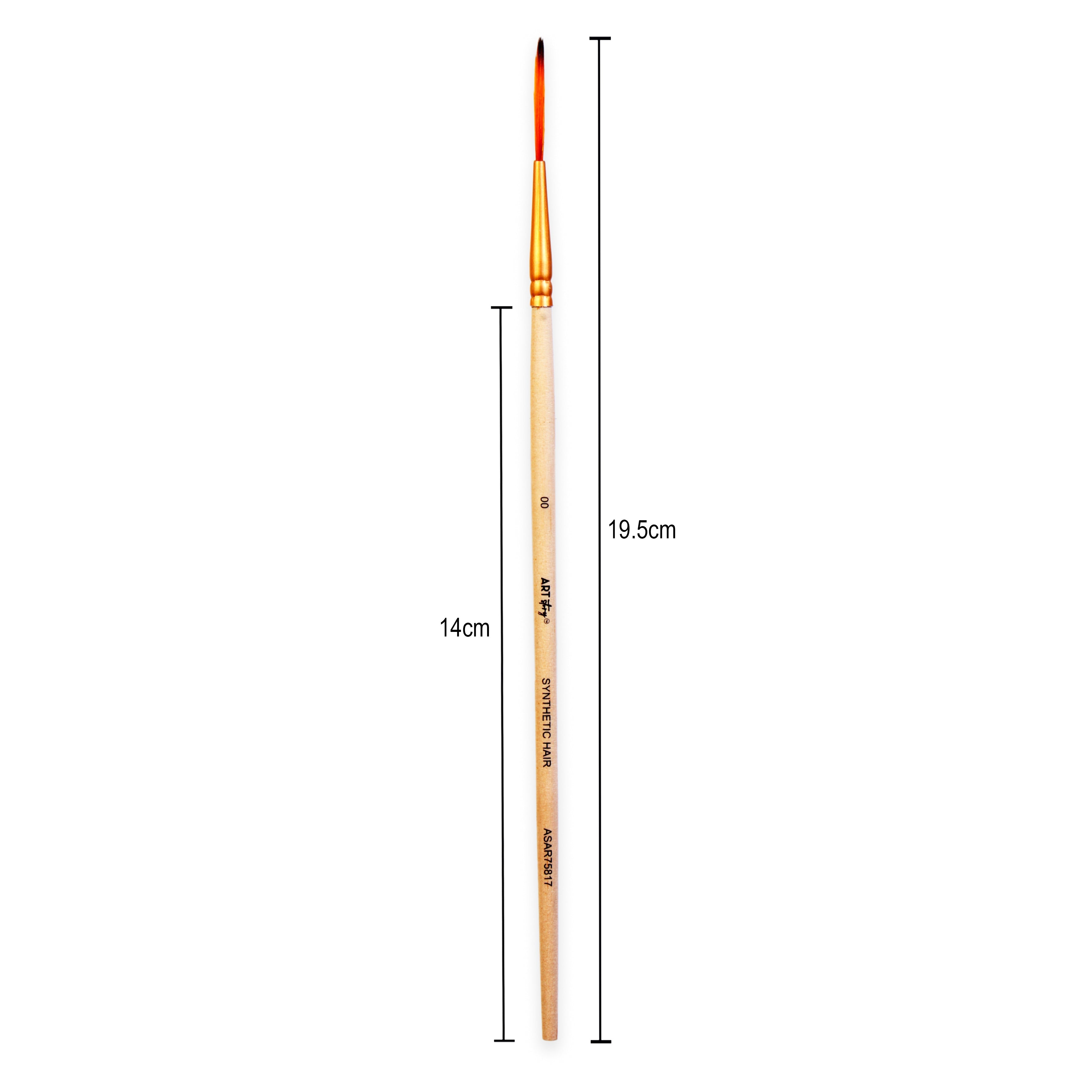 Liner Brush Synthetic Hair Size 00 Handle Length 150mm