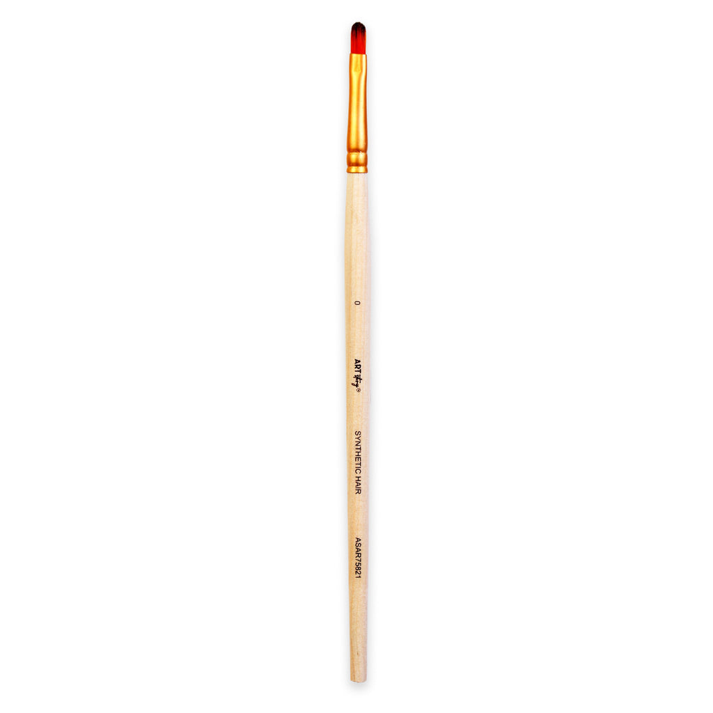 Filbert Brush Synthetic Hair Size 0 Handle Length 150mm