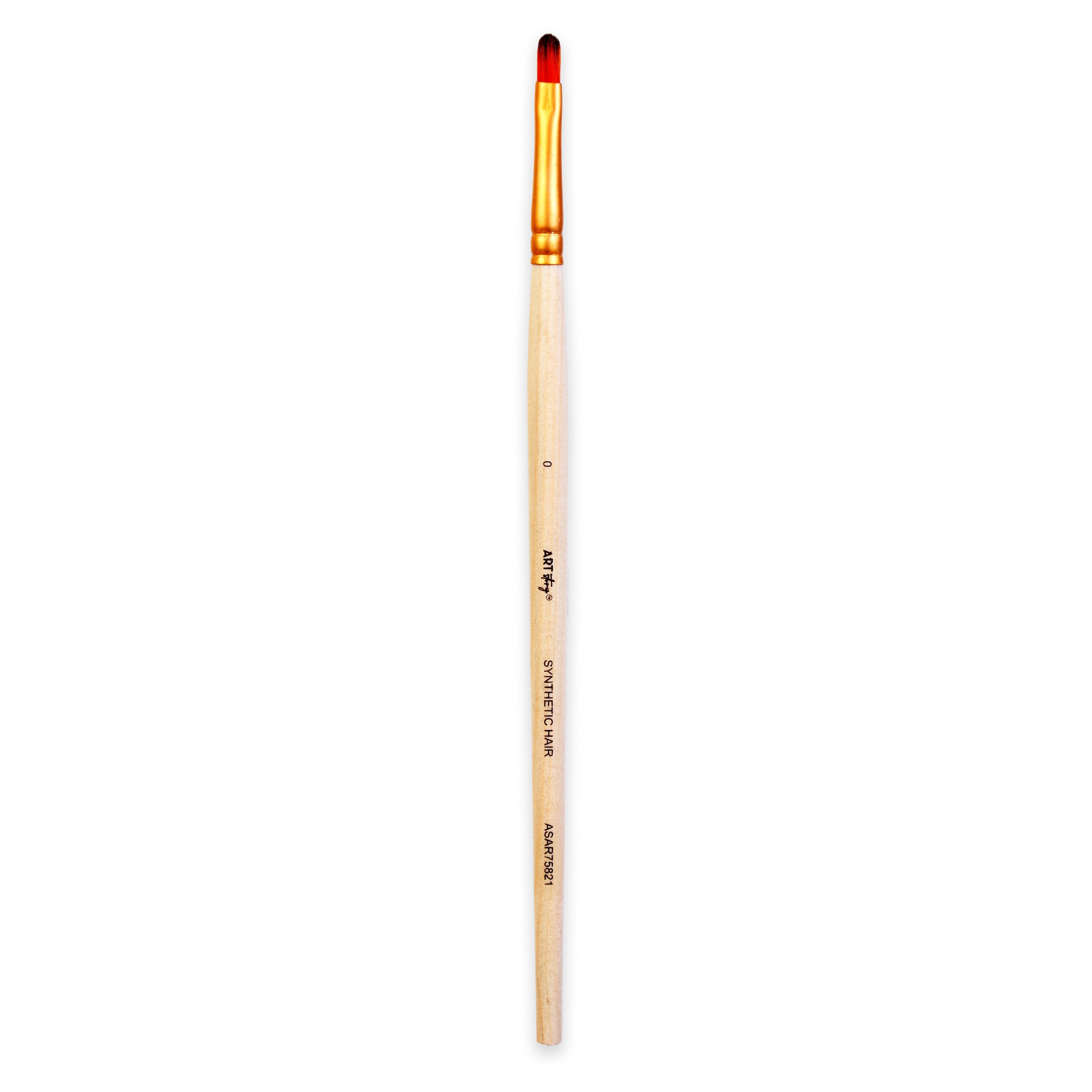 Filbert Brush Synthetic Hair Size 0 Handle Length 150mm