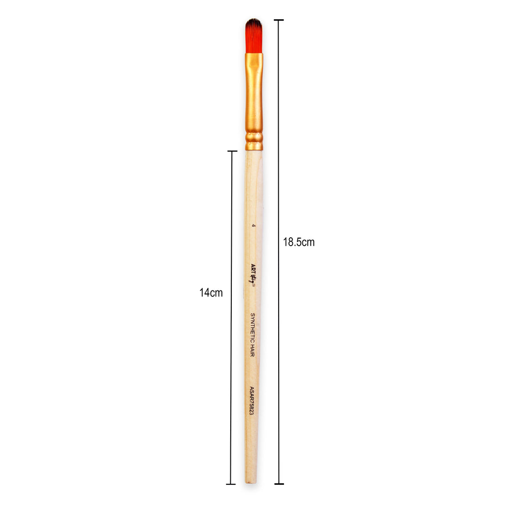 Filbert Brush Synthetic Hair Size 4 Handle Length 150mm