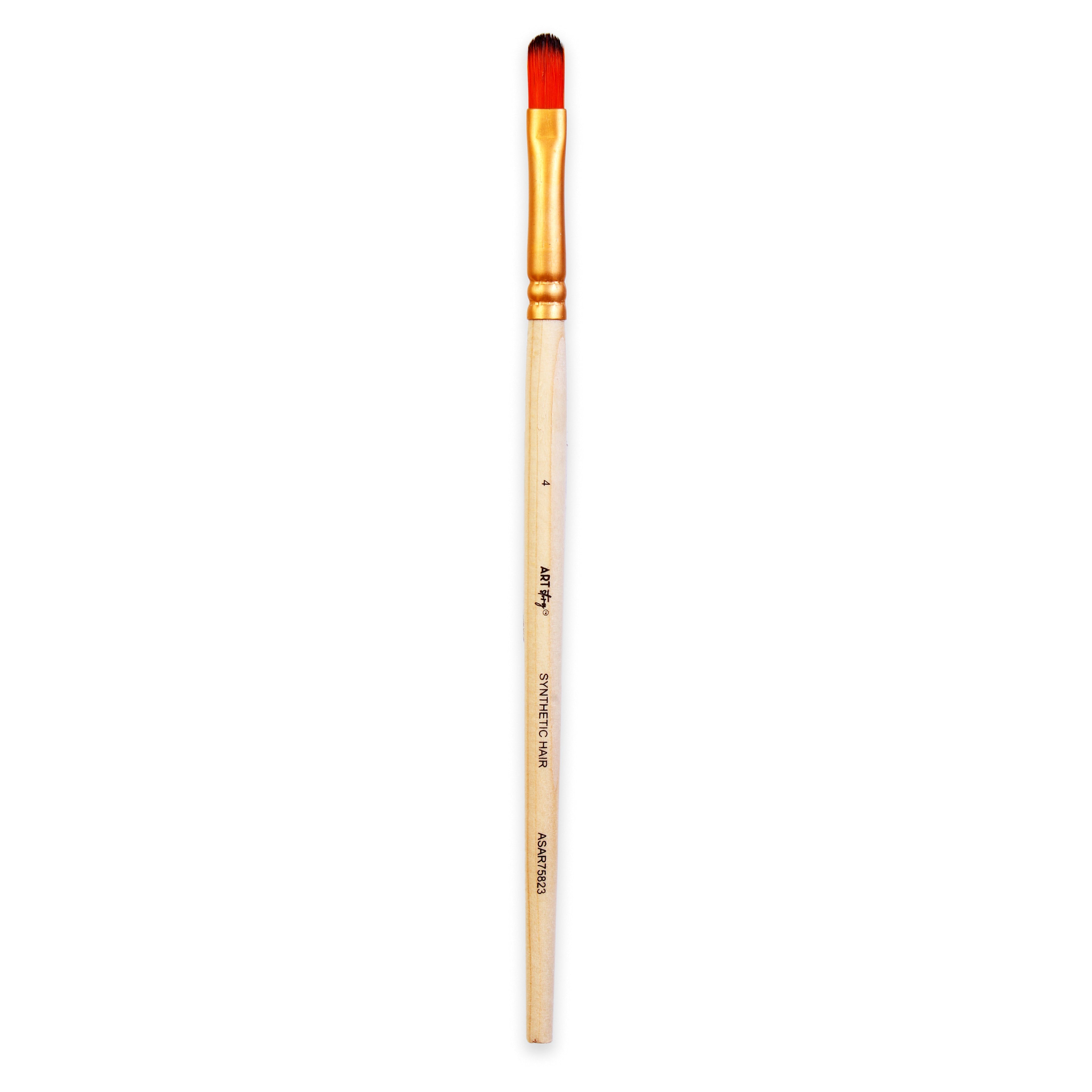 Filbert Brush Synthetic Hair Size 4 Handle Length 150mm