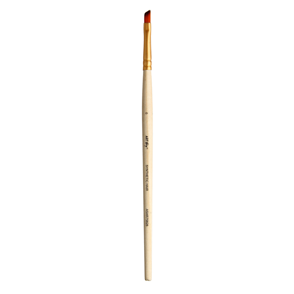 Angular Brush Synthetic Hair Size 0 Handle Length 150mm
