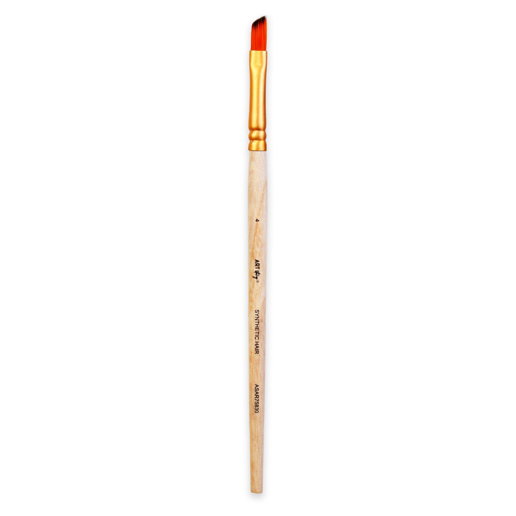 Angular Brush Synthetic Hair Size 4 Handle Length 150mm 1pc