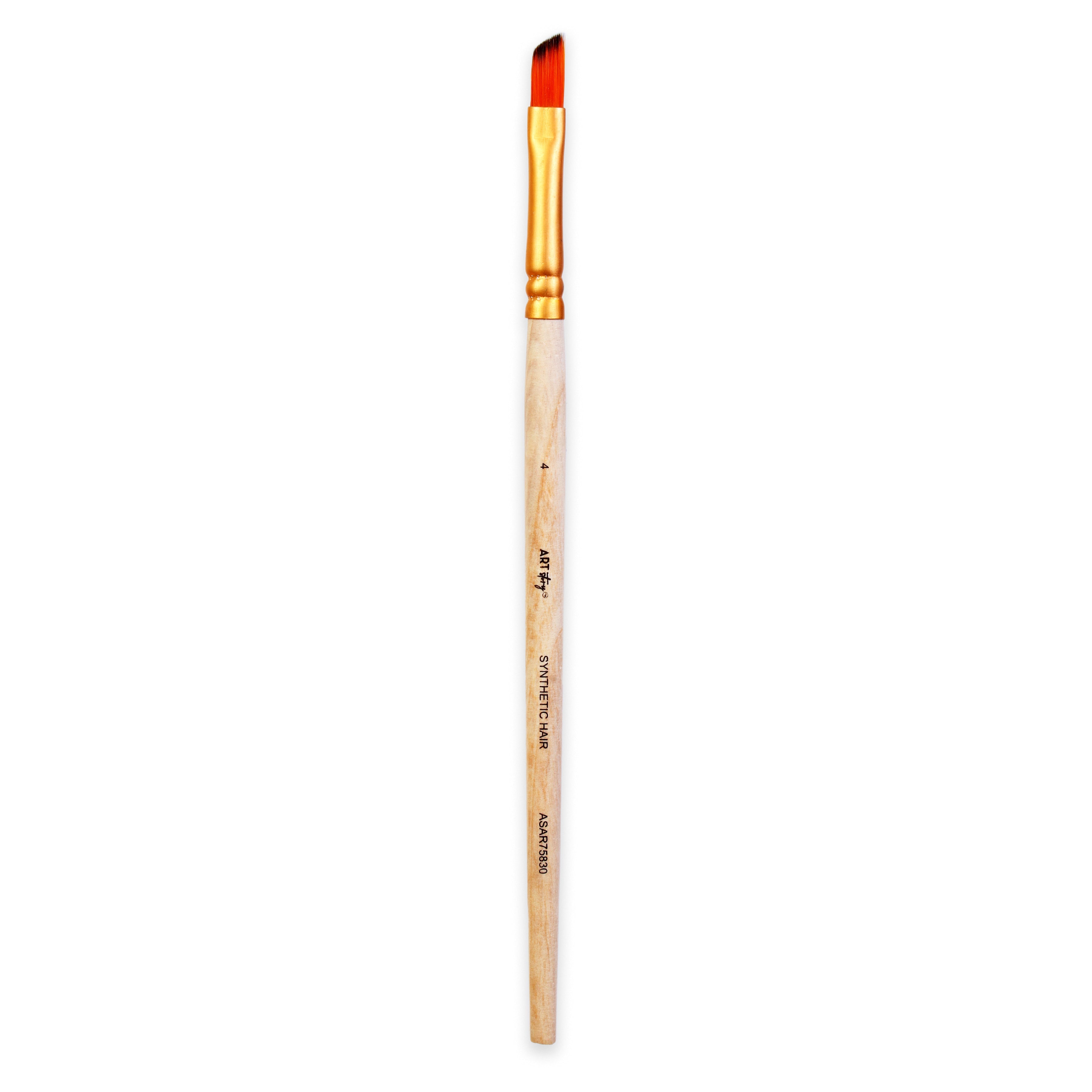 Angular Brush Synthetic Hair Size 4 Handle Length 150mm 1pc