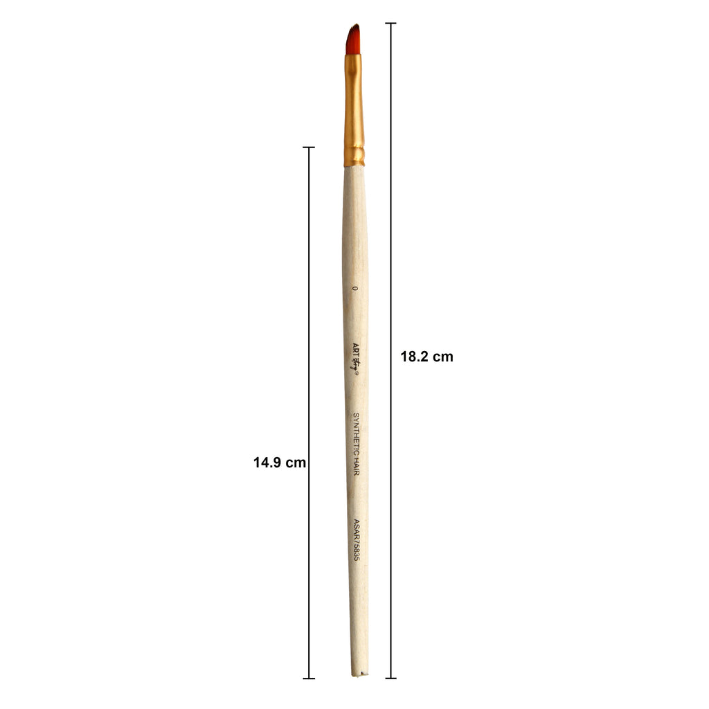 Dagger Brush Synthetic Hair Size 0 Handle Length 150mm