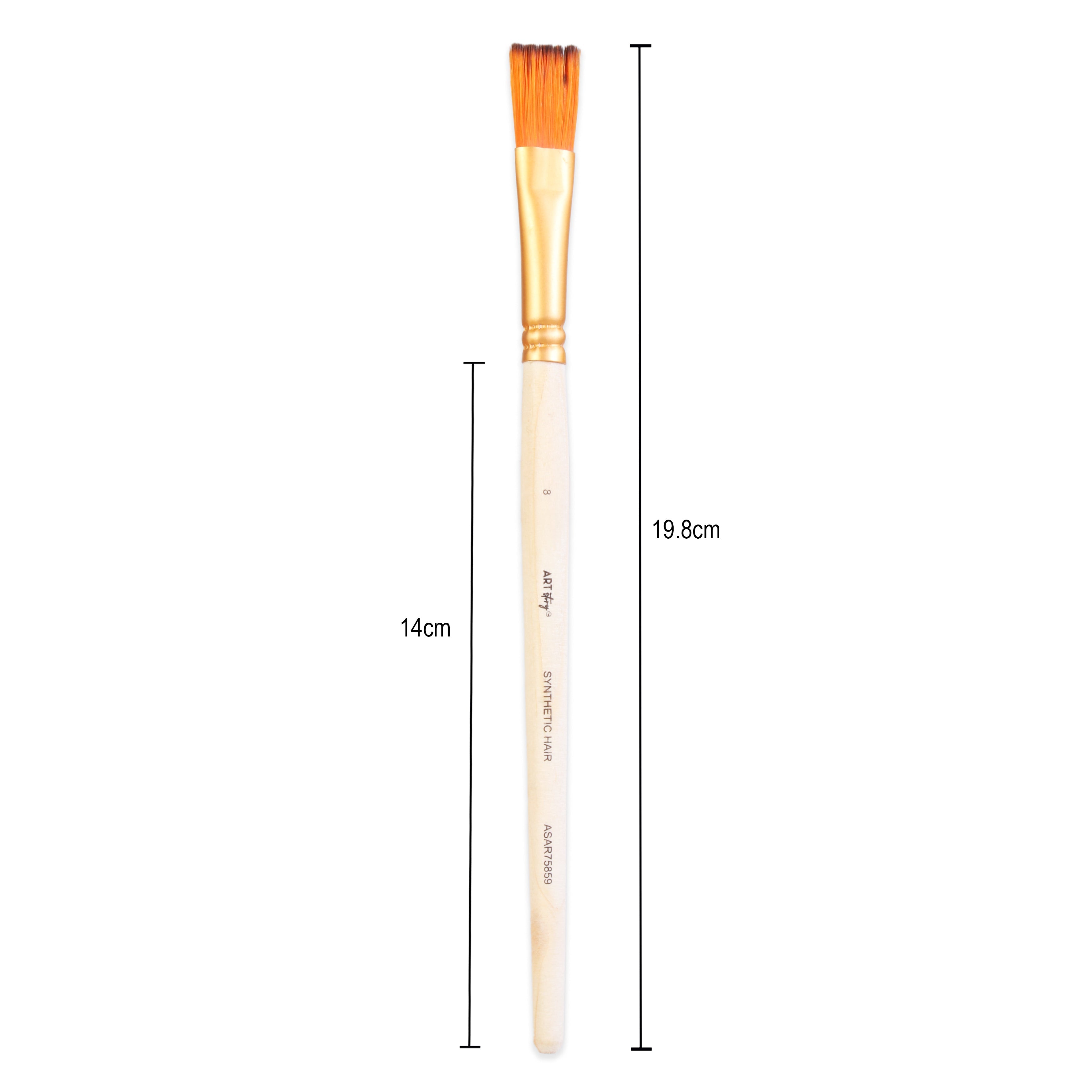 Comb Brush Synthetic Hair Size 8 Handle Length 150mm