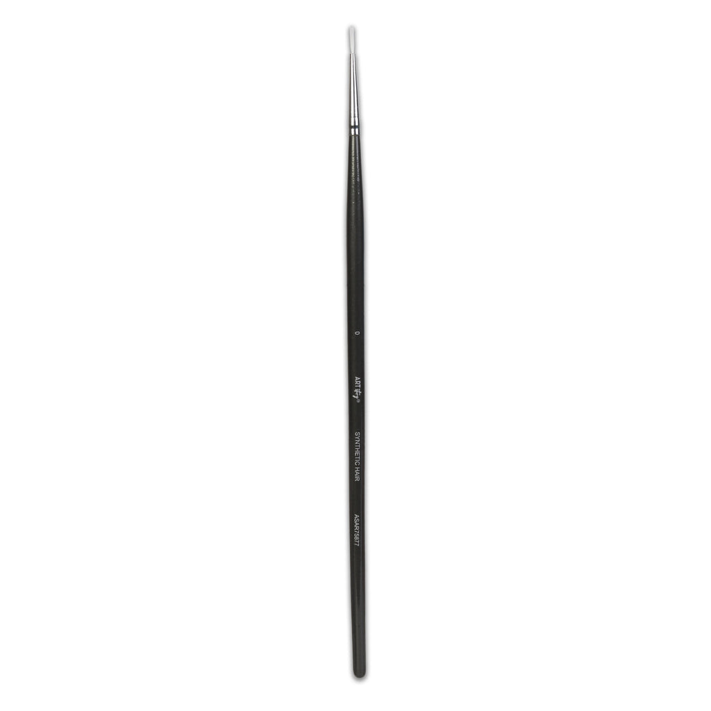 Premium Round Brush Synthetic Hair Handle Length 200mm Size 0 1 pc