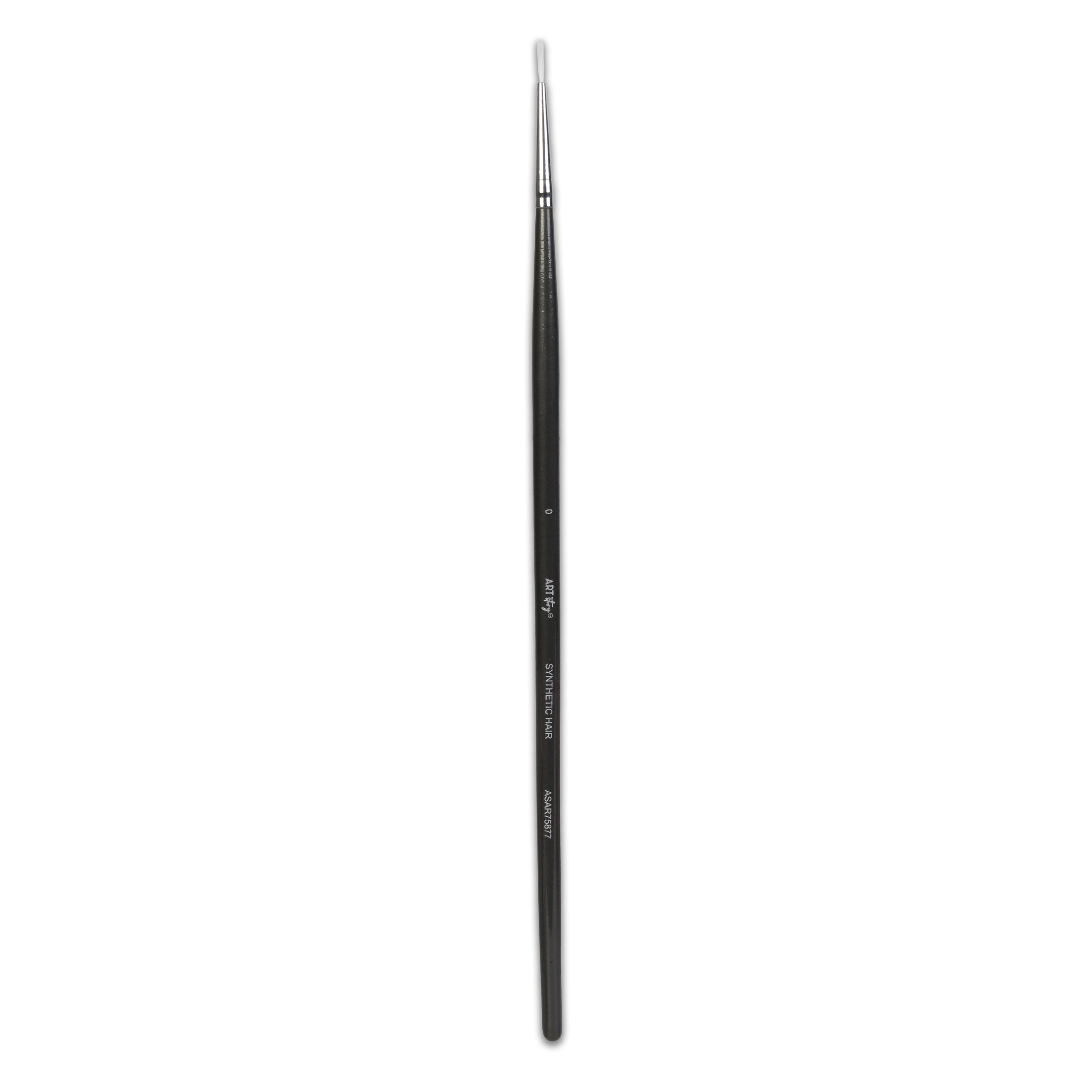 Premium Round Brush Synthetic Hair Handle Length 200mm Size 0 1 pc