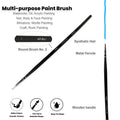 Premium Round Brush Synthetic Hair Handle Length 200mm Size 1 1 pc
