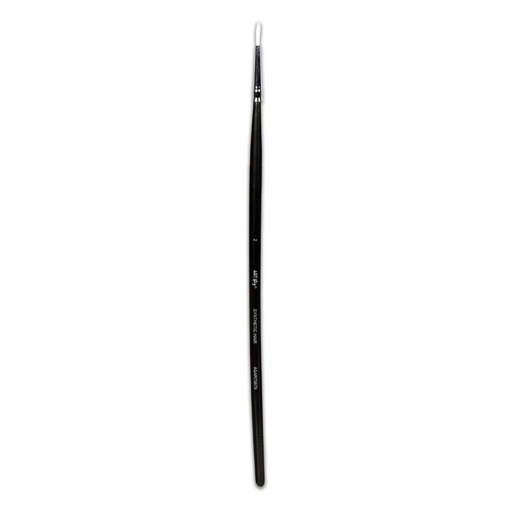 Premium Round Brush Synthetic Hair Handle Length 200mm Size 2 1 pc