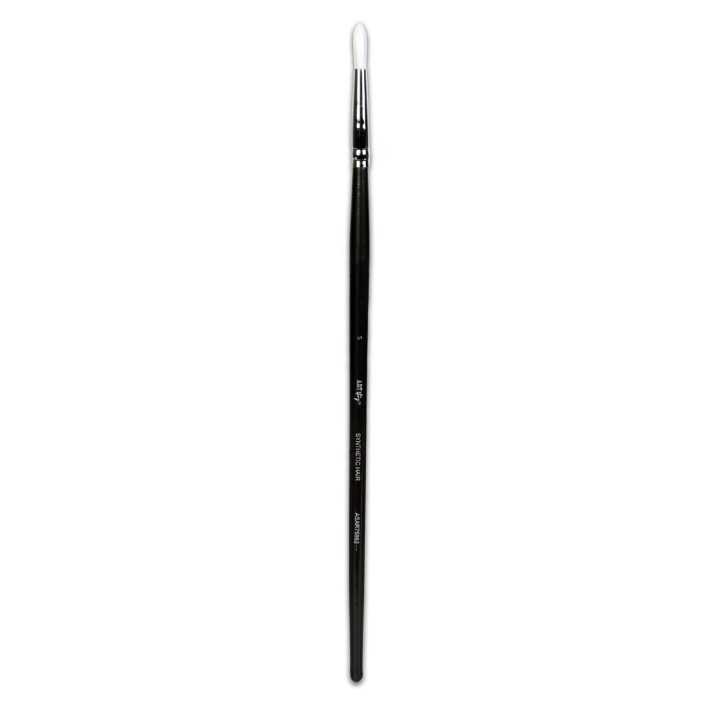 Premium Round Brush Synthetic Hair Handle Length 200mm Size 5 1 pc