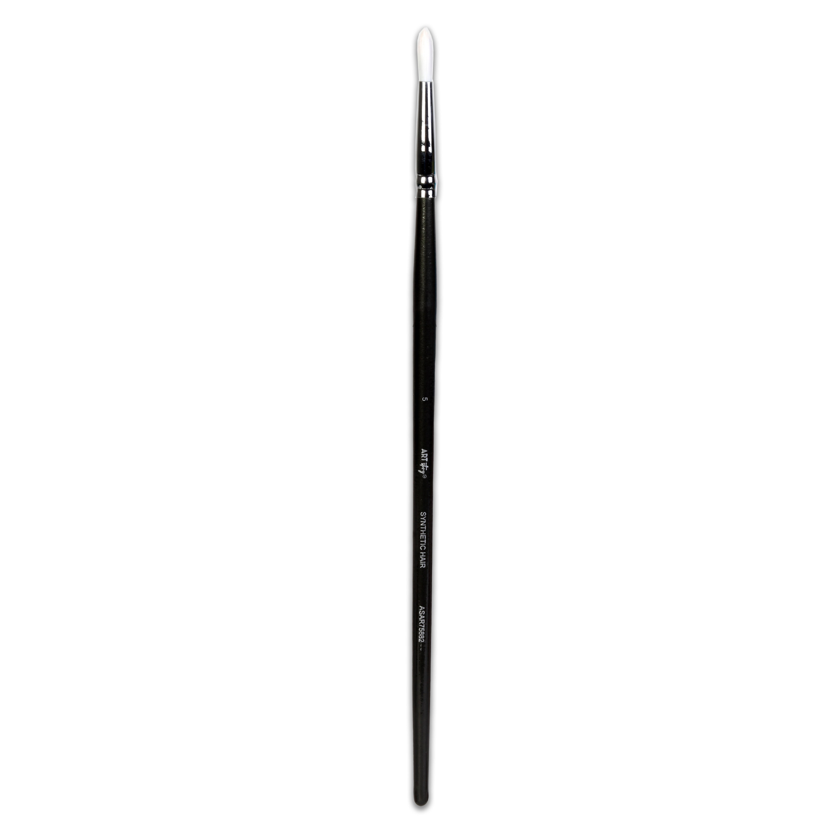Premium Round Brush Synthetic Hair Handle Length 200mm Size 5 1 pc