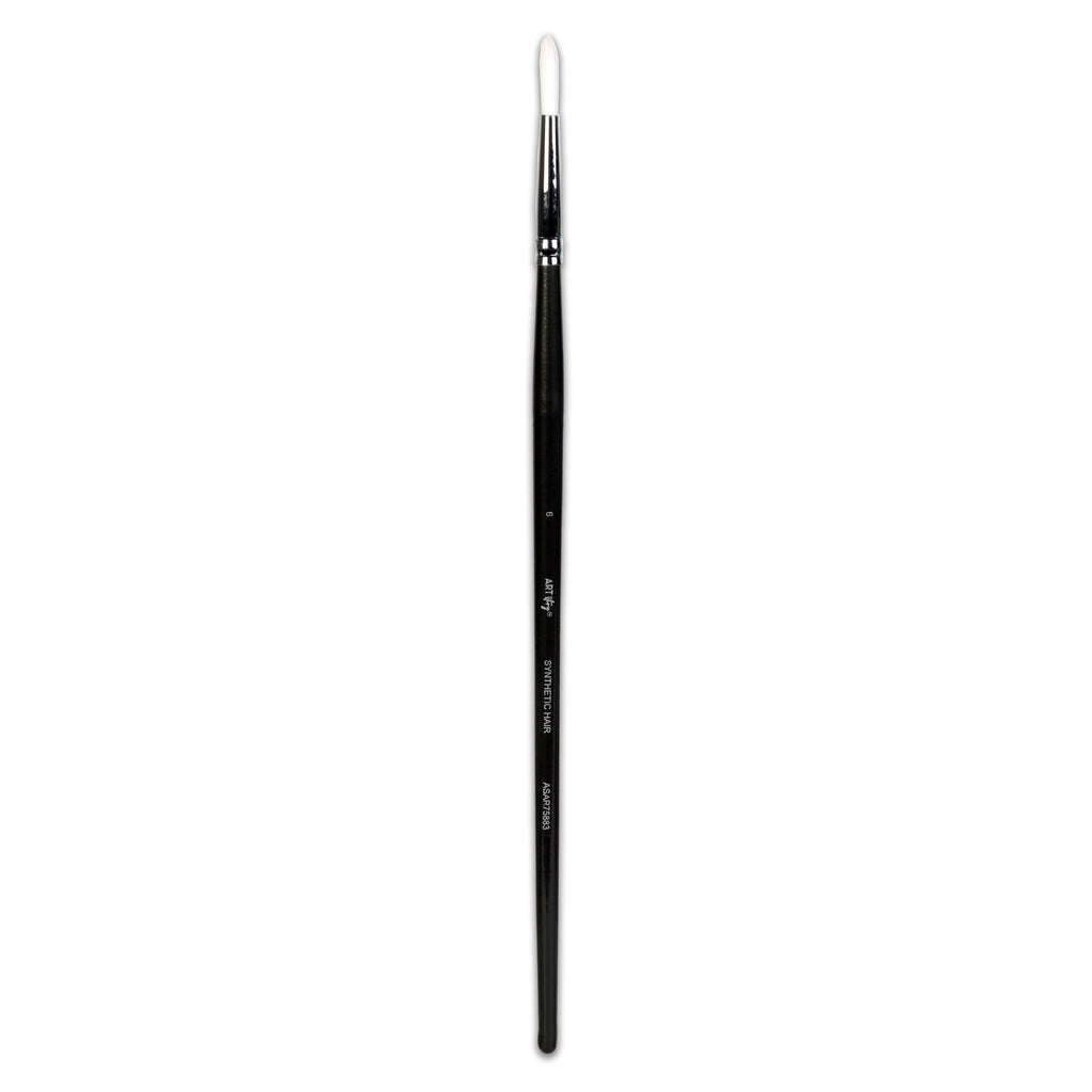 Premium Round Brush Synthetic Hair Handle Length 200mm Size 6 1 pc