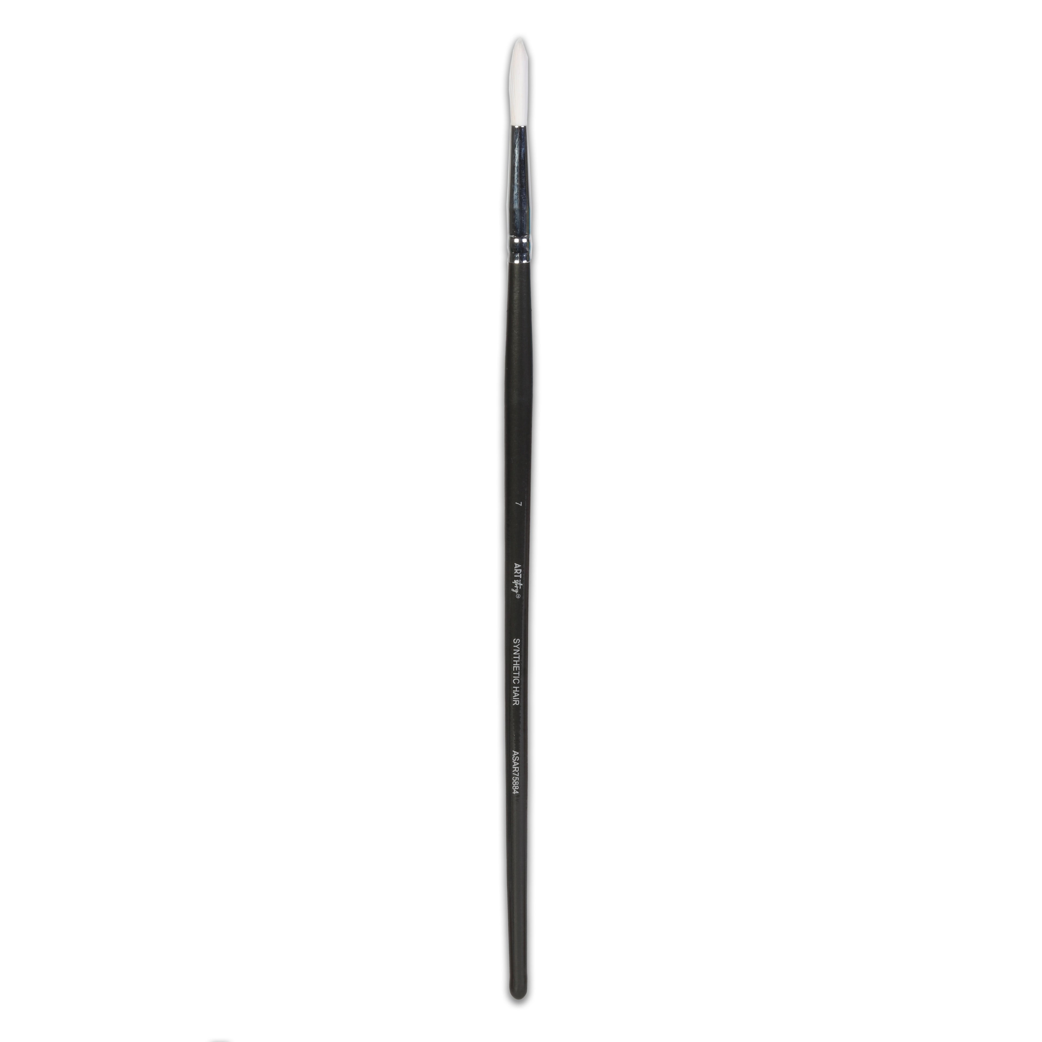 Premium Round Brush Synthetic Hair Handle Length 200mm Size 7 1 pc