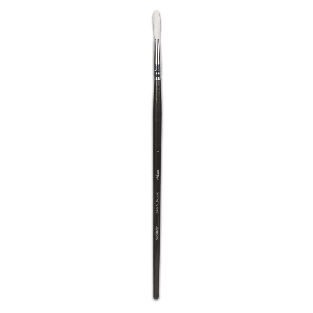Premium Round Brush Synthetic Hair Handle Length 200mm Size 8 1 pc
