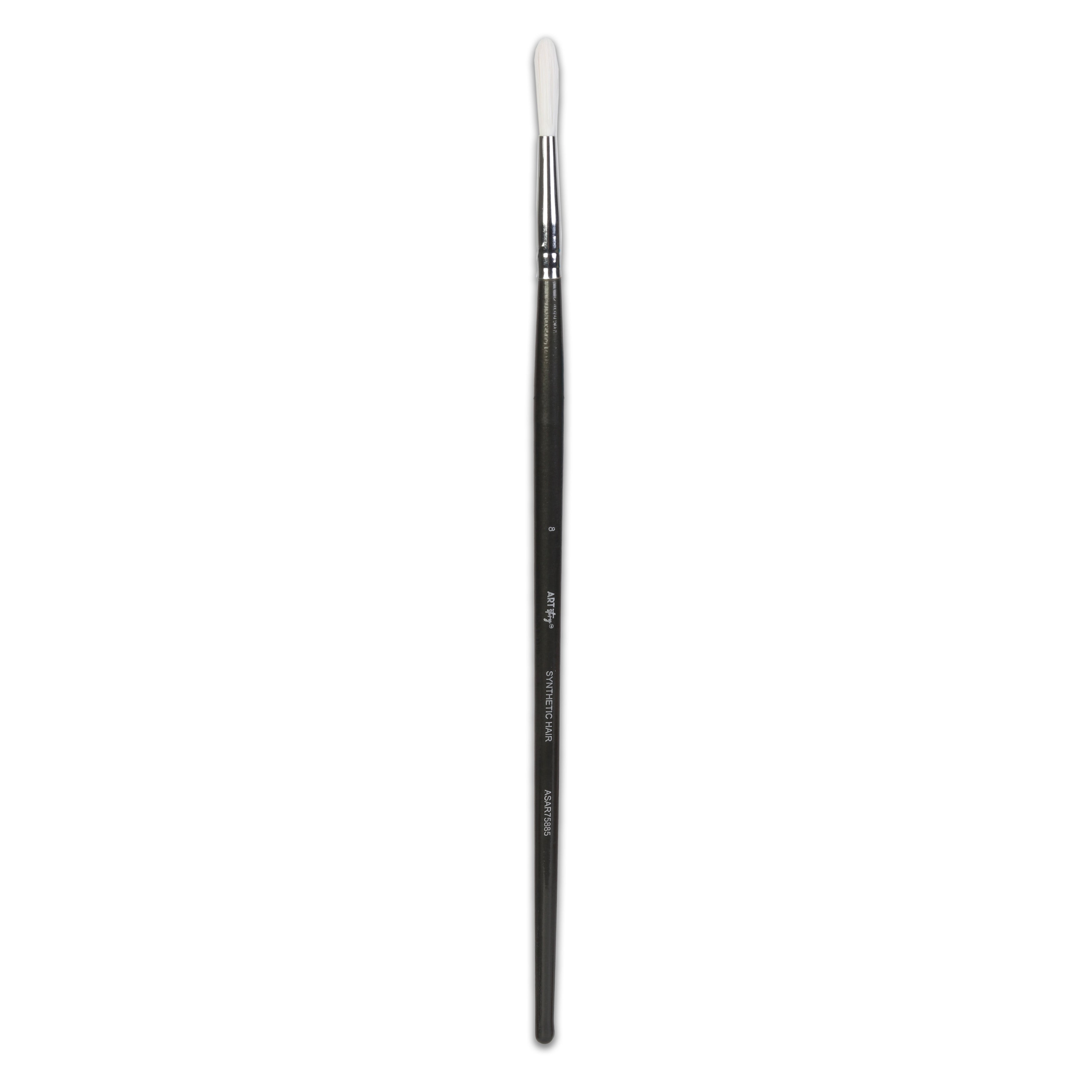 Premium Round Brush Synthetic Hair Handle Length 200mm Size 8 1 pc