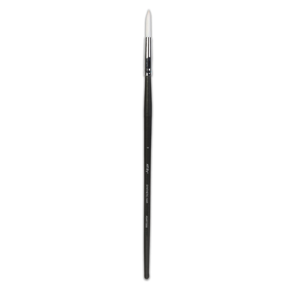 Premium Round Brush Synthetic Hair Handle Length 200mm Size 9 1 pc