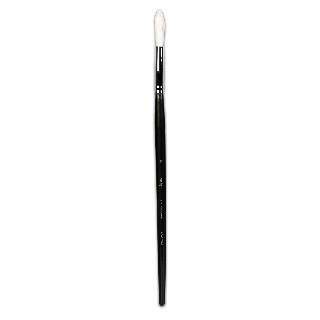 Premium Round Brush Synthetic Hair Handle Length 200mm Size 12 1 pc