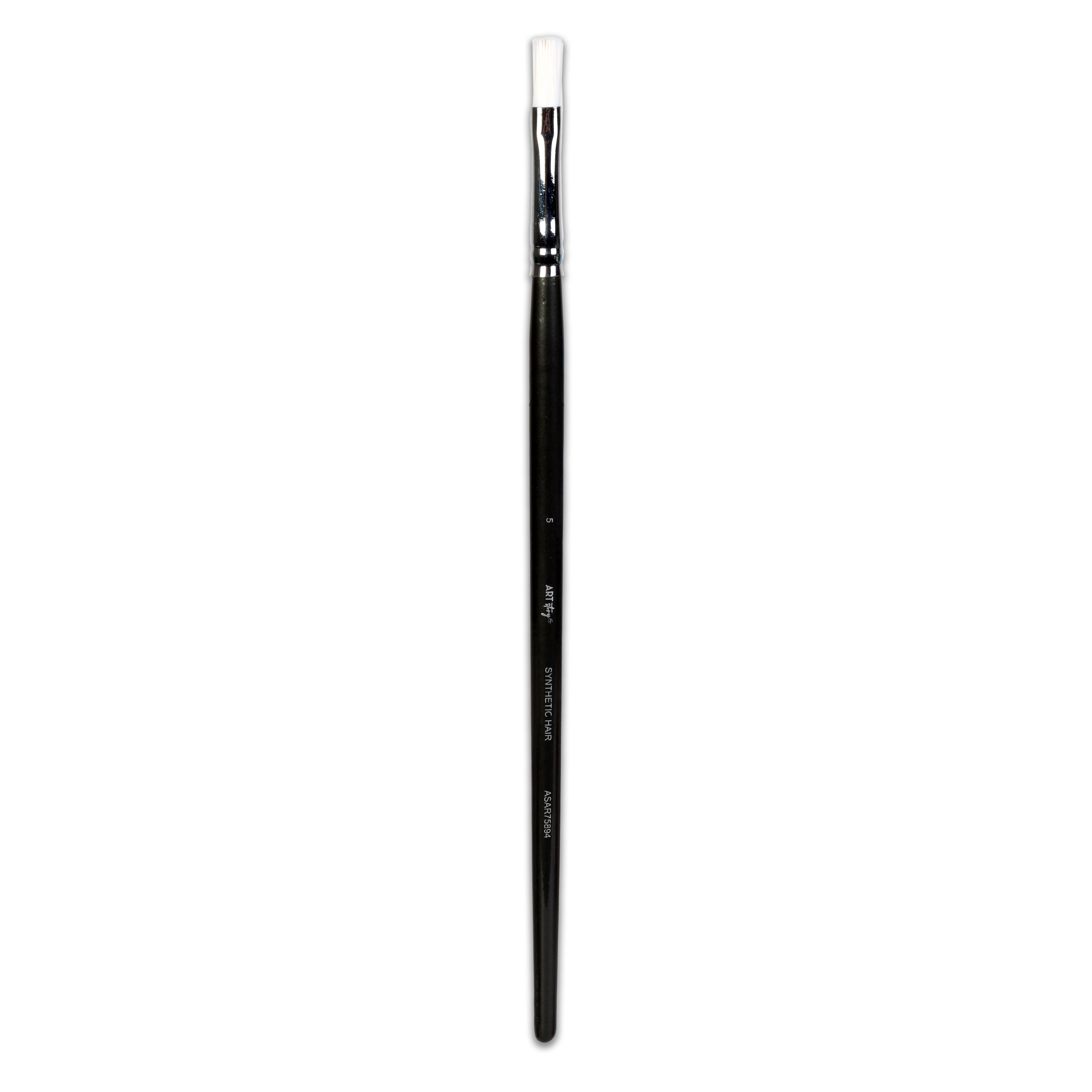 Premium Flat Brush Synthetic Hair Handle Length 200mm Size 5 1 pc