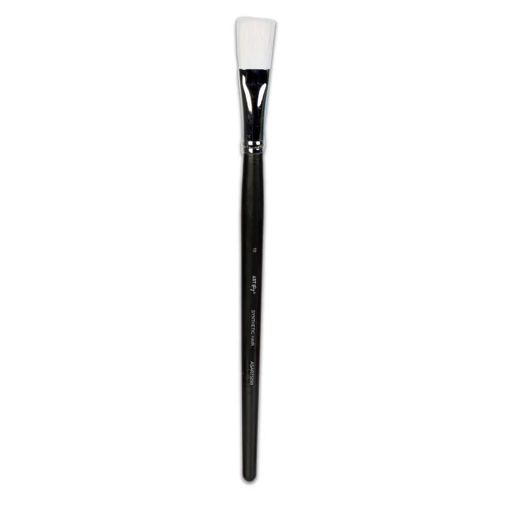 Premium Flat Brush Synthetic Hair Handle Length 200mm Size 10 1 pc