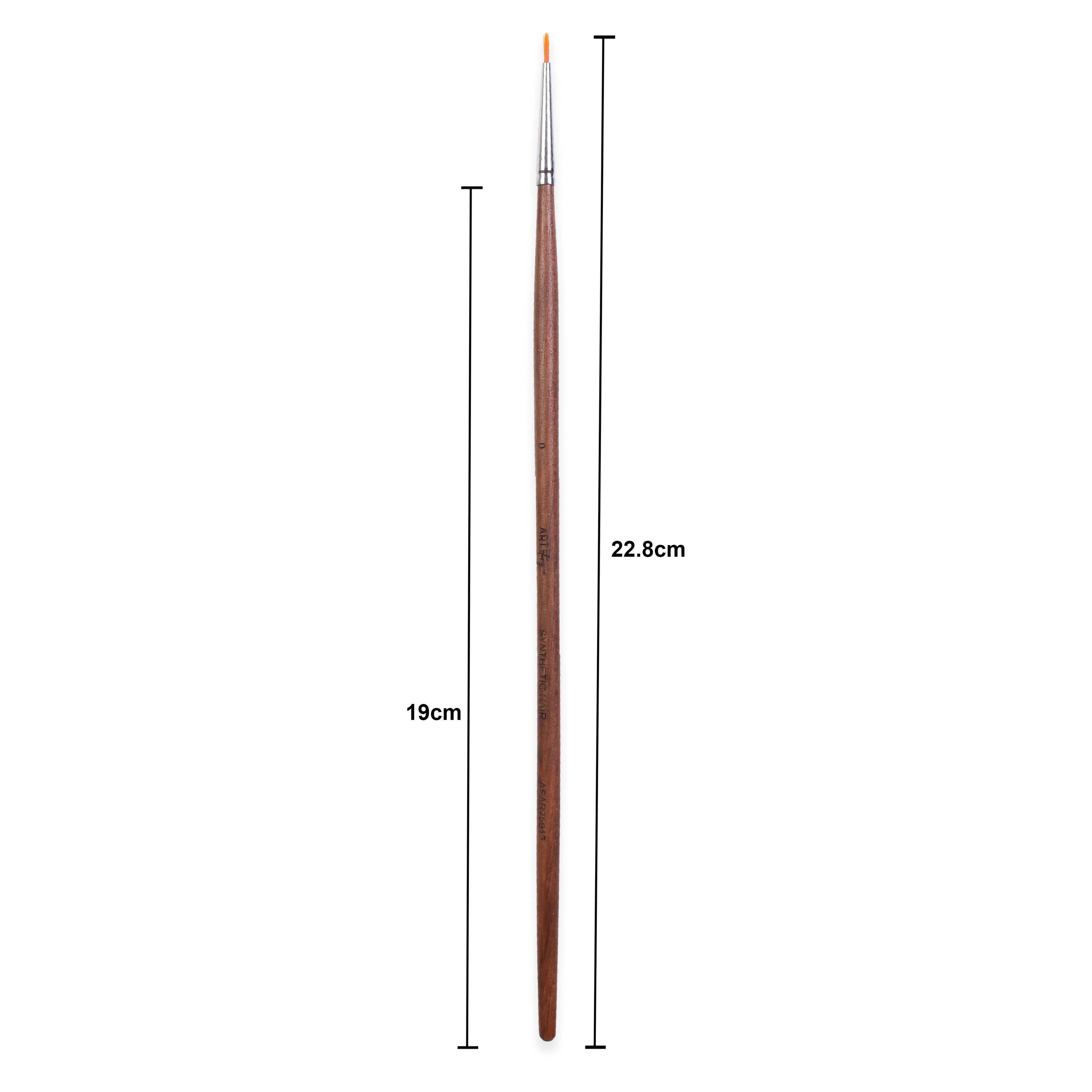 Rosewood Round Brush Synthetic Hair Handle Length 200mm Size 0 1 pc