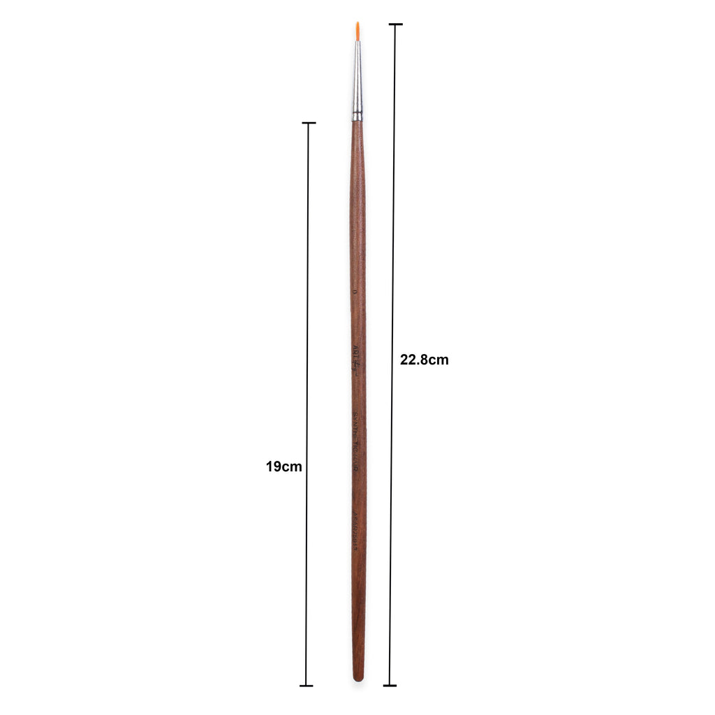 Rosewood Round Brush Synthetic Hair Handle Length 200mm Size 0 1 pc