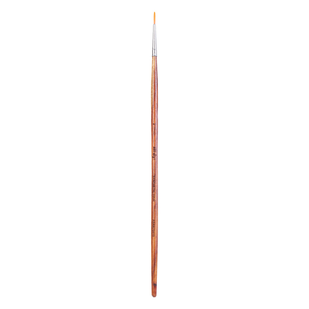 Rosewood Round Brush Synthetic Hair Handle Length 200mm Size 2 1 pc