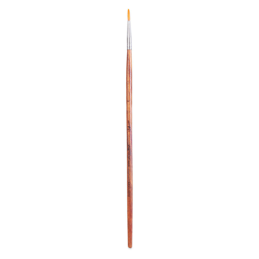 Rosewood Round Brush Synthetic Hair Handle Length 200mm Size 3 1 pc