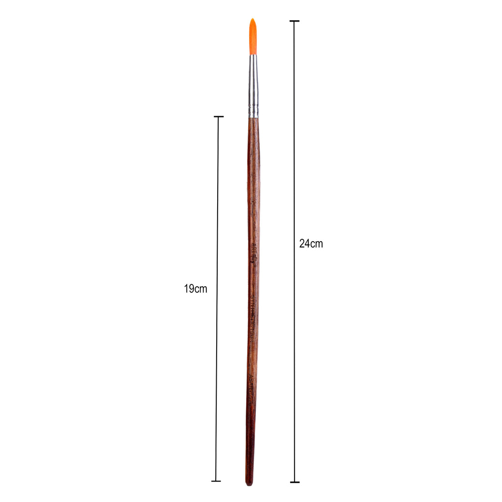 Rosewood Round Brush Synthetic Hair Handle Length 200mm Size 7 1 pc