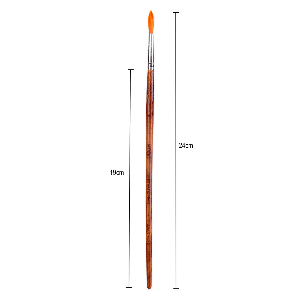 Rosewood Round Brush Synthetic Hair Handle Length 200mm Size 8 1 pc