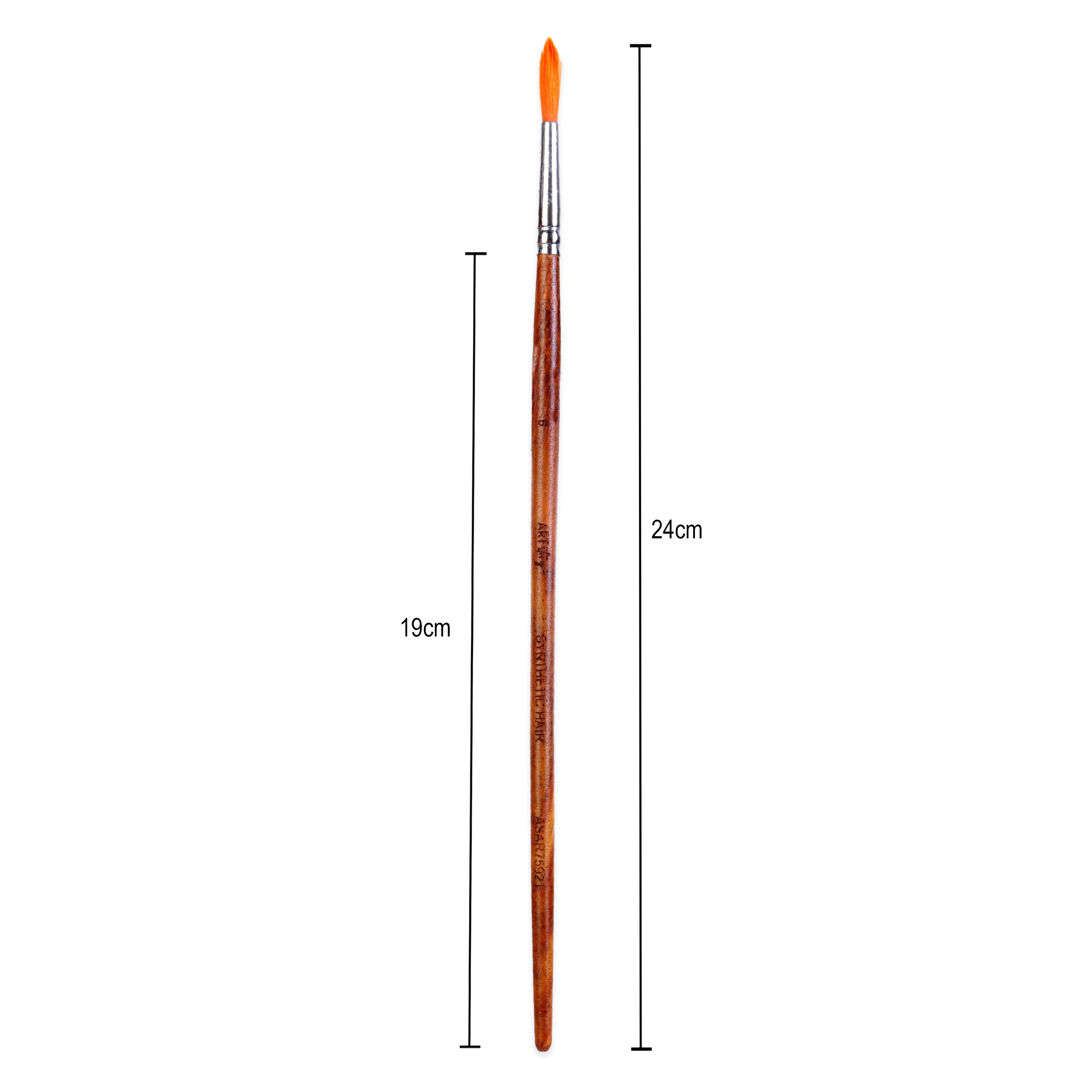 Rosewood Round Brush Synthetic Hair Handle Length 200mm Size 8 1 pc