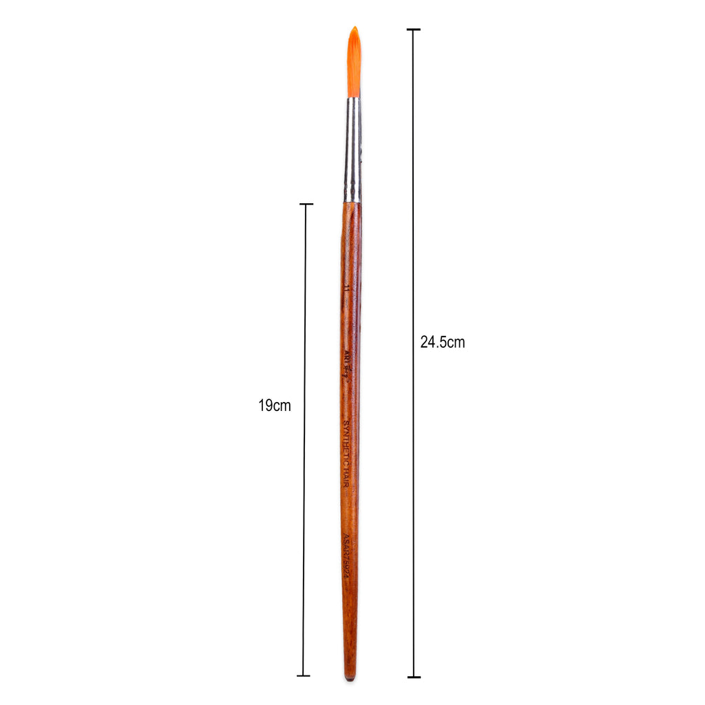 Rosewood Round Brush Synthetic Hair Handle Length 200mm Size 11 1 pc