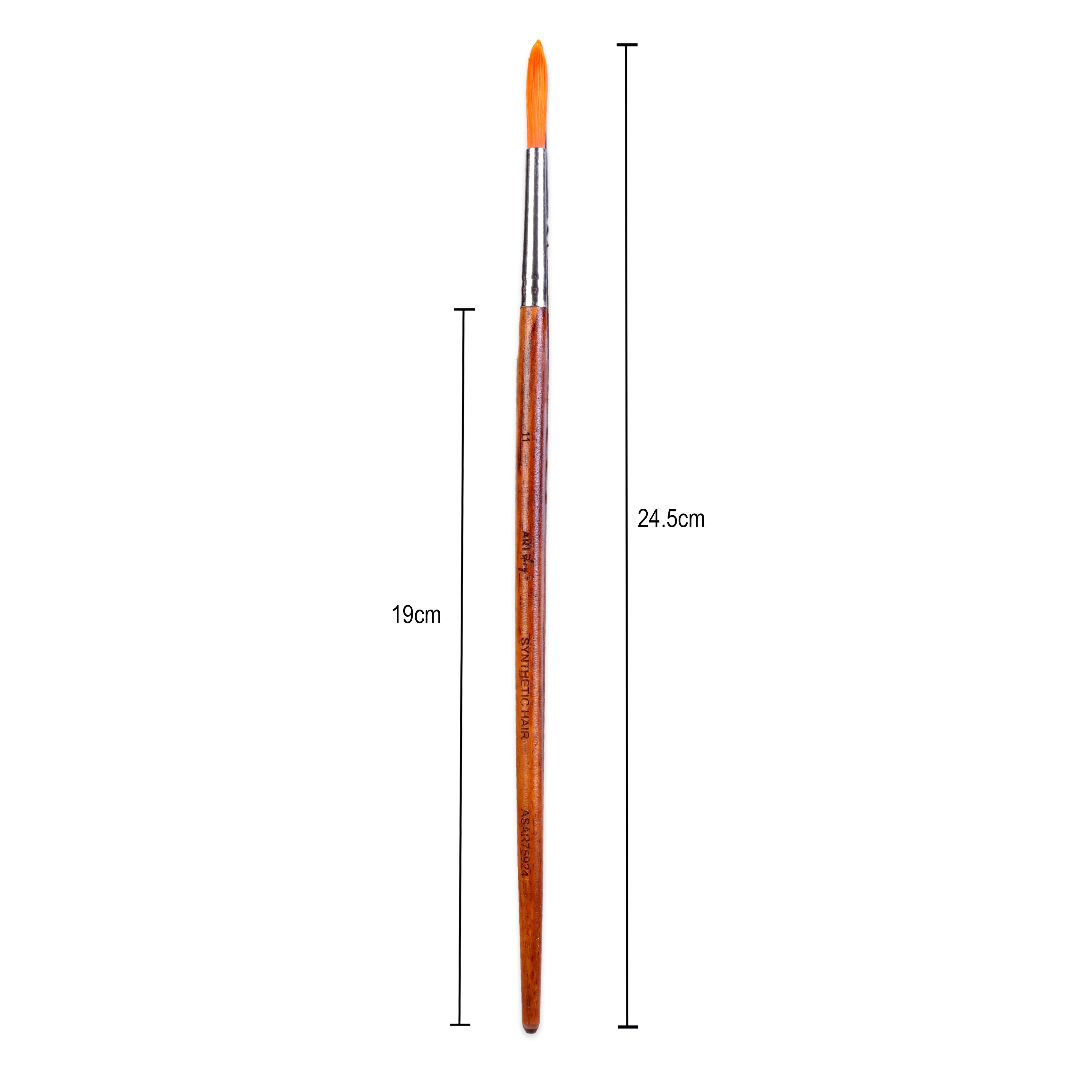 Rosewood Round Brush Synthetic Hair Handle Length 200mm Size 11 1 pc