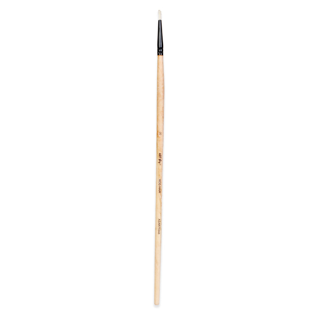Synthetic Hog Hair Oil Round Brush Handle Length 200mm Size 00 1 pc