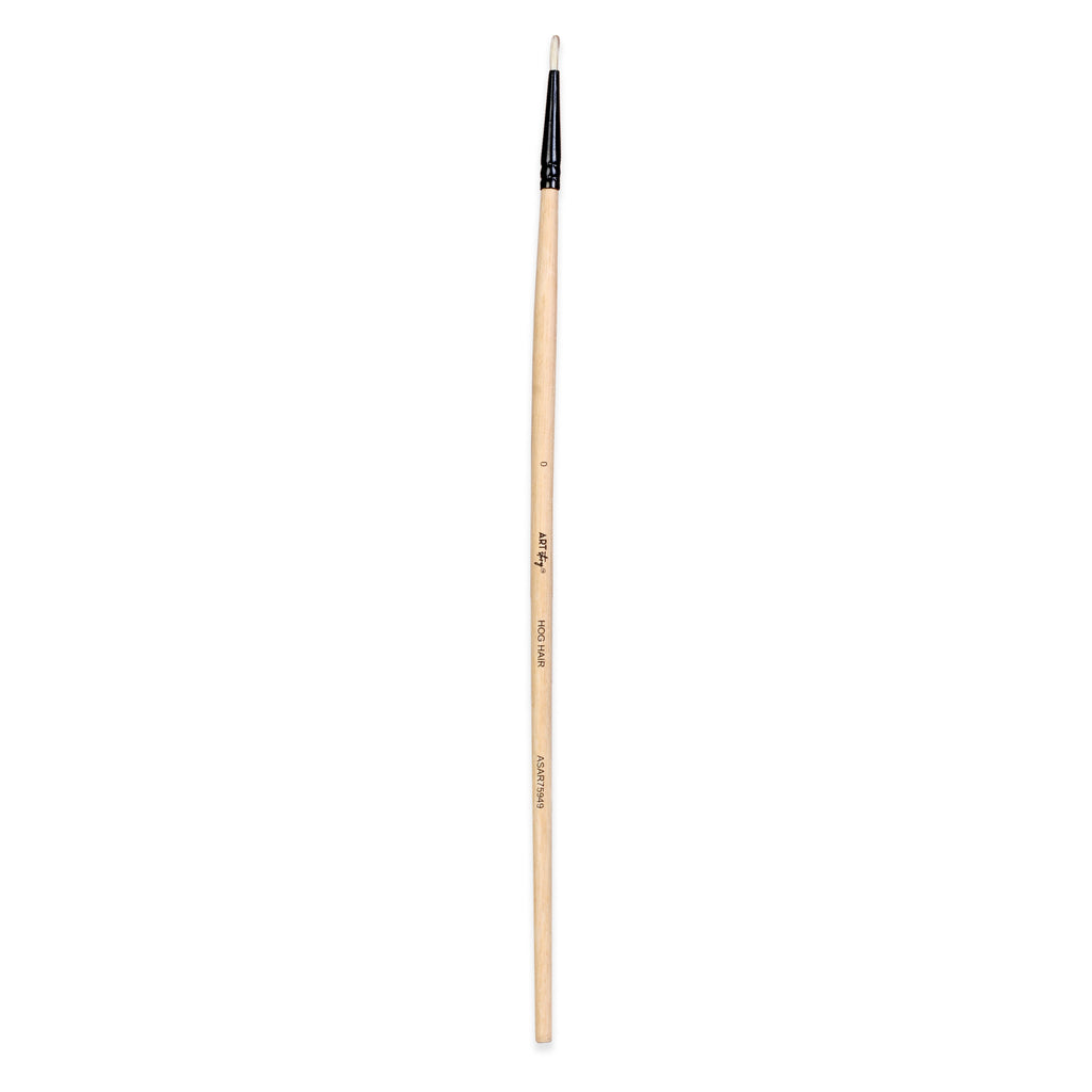 Synthetic Hog Hair Oil Round Brush Handle Length 200mm Size 0 1 pc