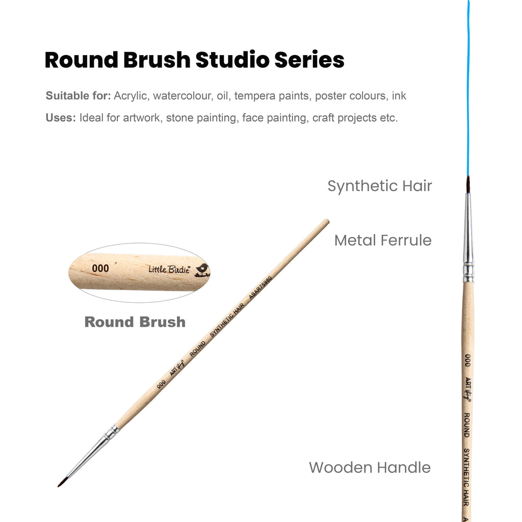 Watercolour Round Brush Synthetic (000) 165mm