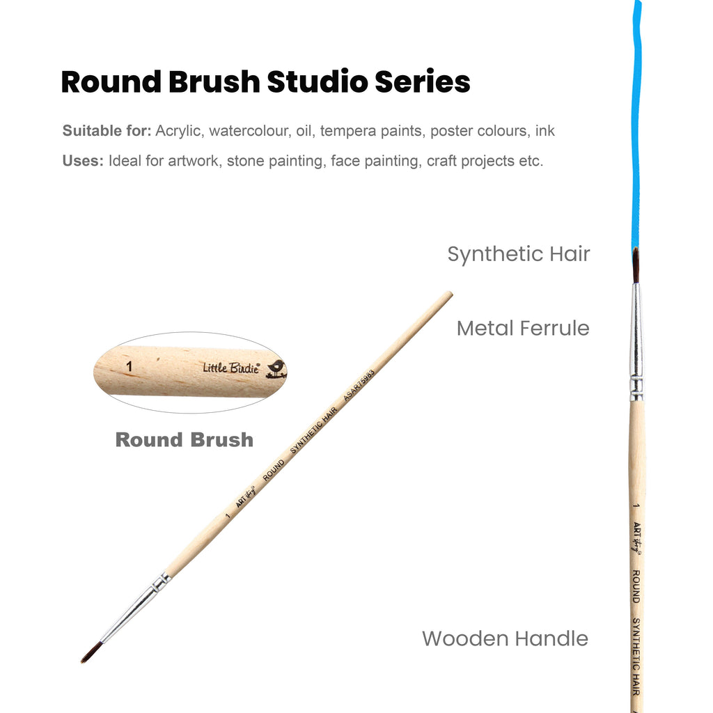 Watercolour Round Brush Synthetic (1) 165mm