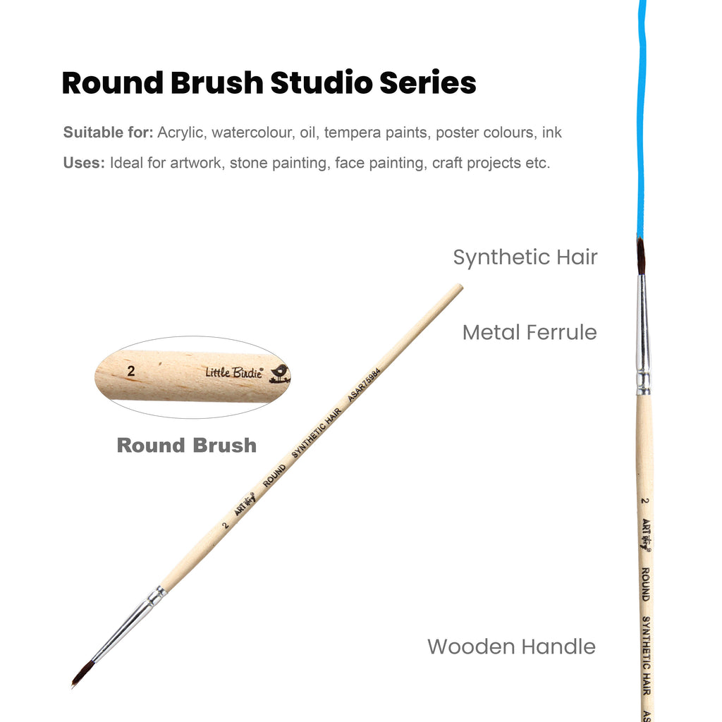 Watercolour Round Brush Synthetic (2) 165mm