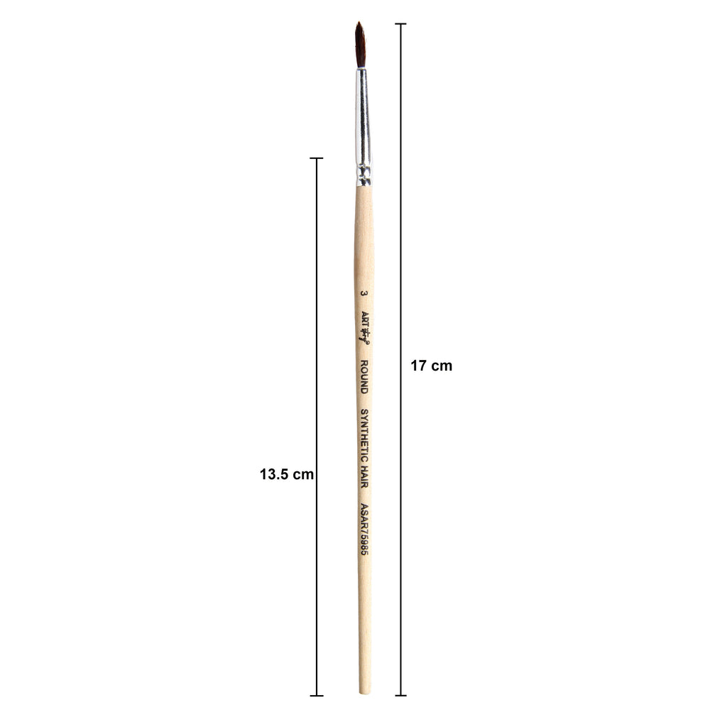 Watercolour Round Brush Synthetic (3) 165mm