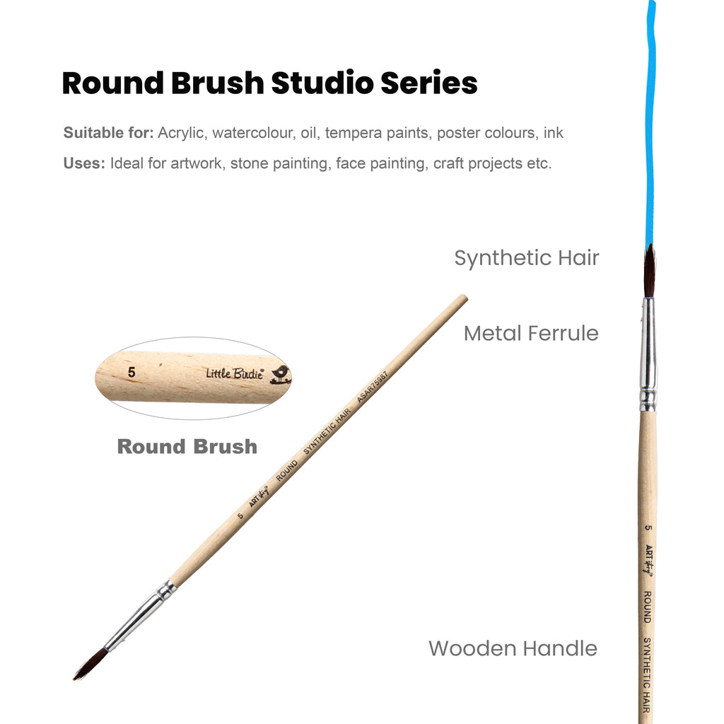 Watercolour Round Brush Synthetic (5) 165mm