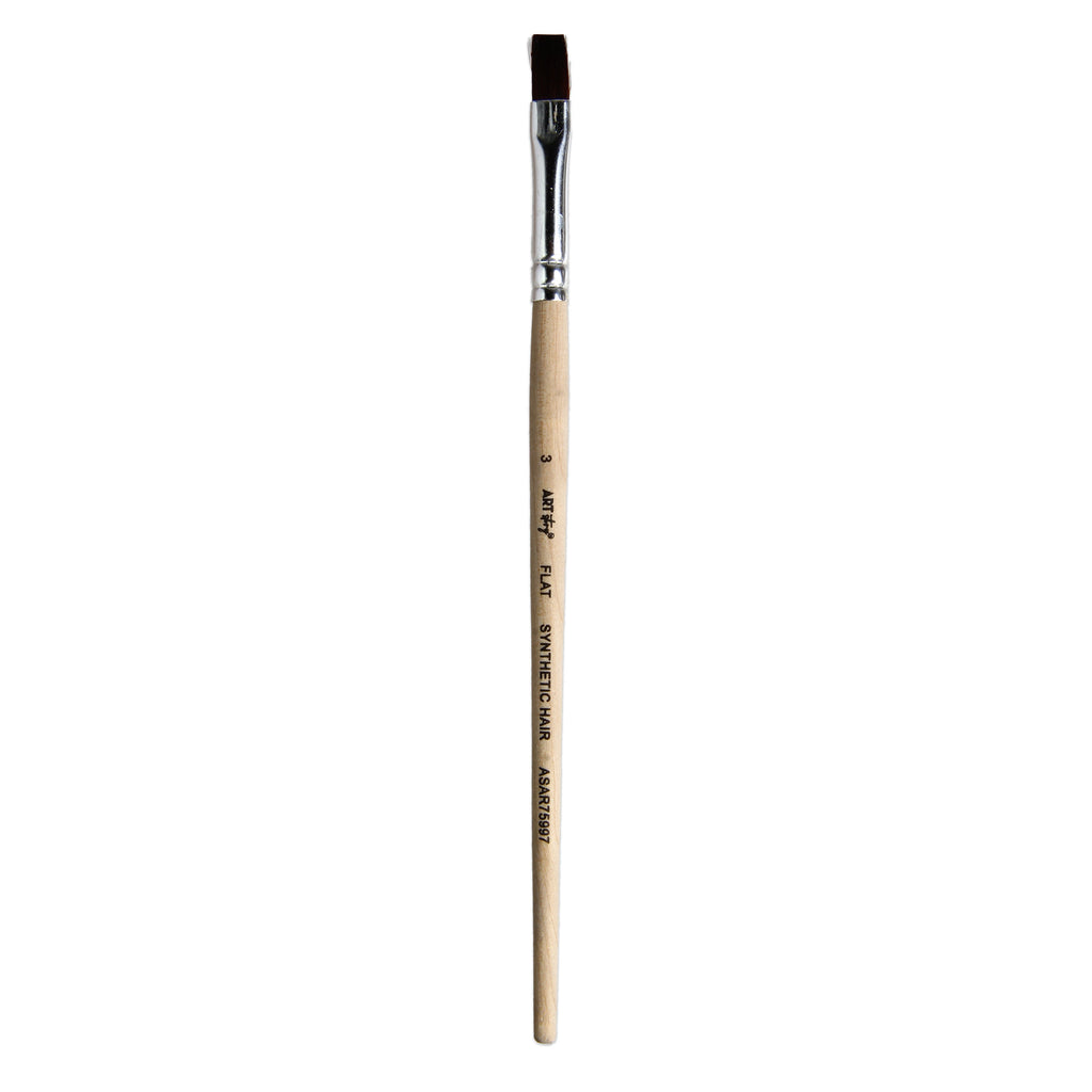 Watercolour Flat Brush Synthetic | Size - 3 | 165mm