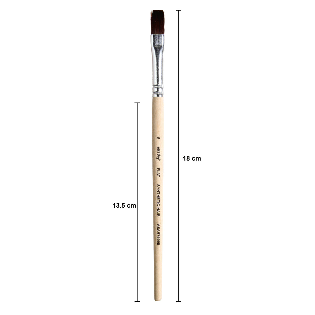 Watercolour Flat Brush Synthetic (5) 165mm