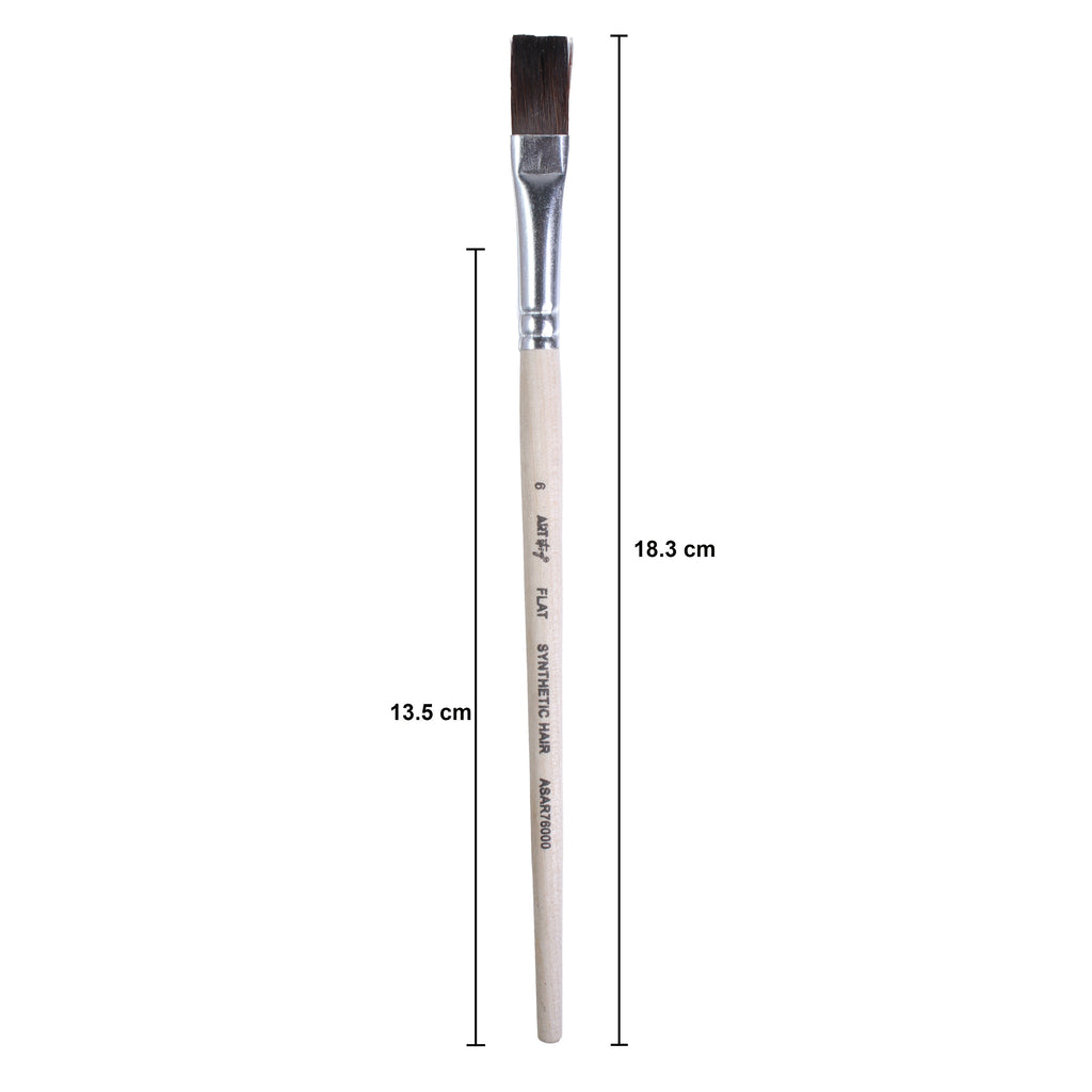 Watercolour Flat Brush Synthetic (6) 165mm