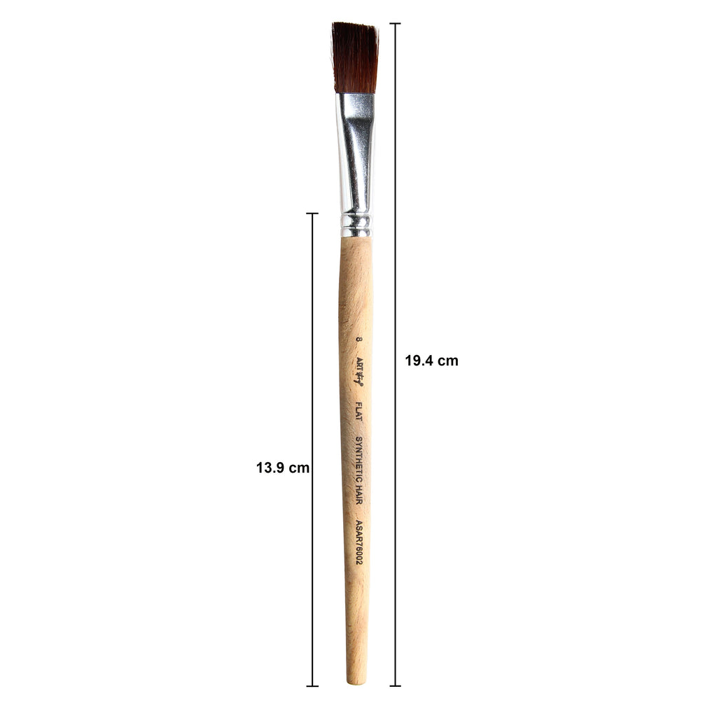 Watercolour Flat Brush Synthetic (8) 165mm
