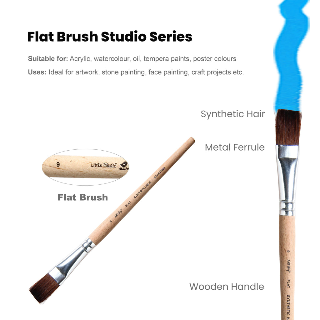 Watercolour Flat Brush Synthetic (9) 165mm