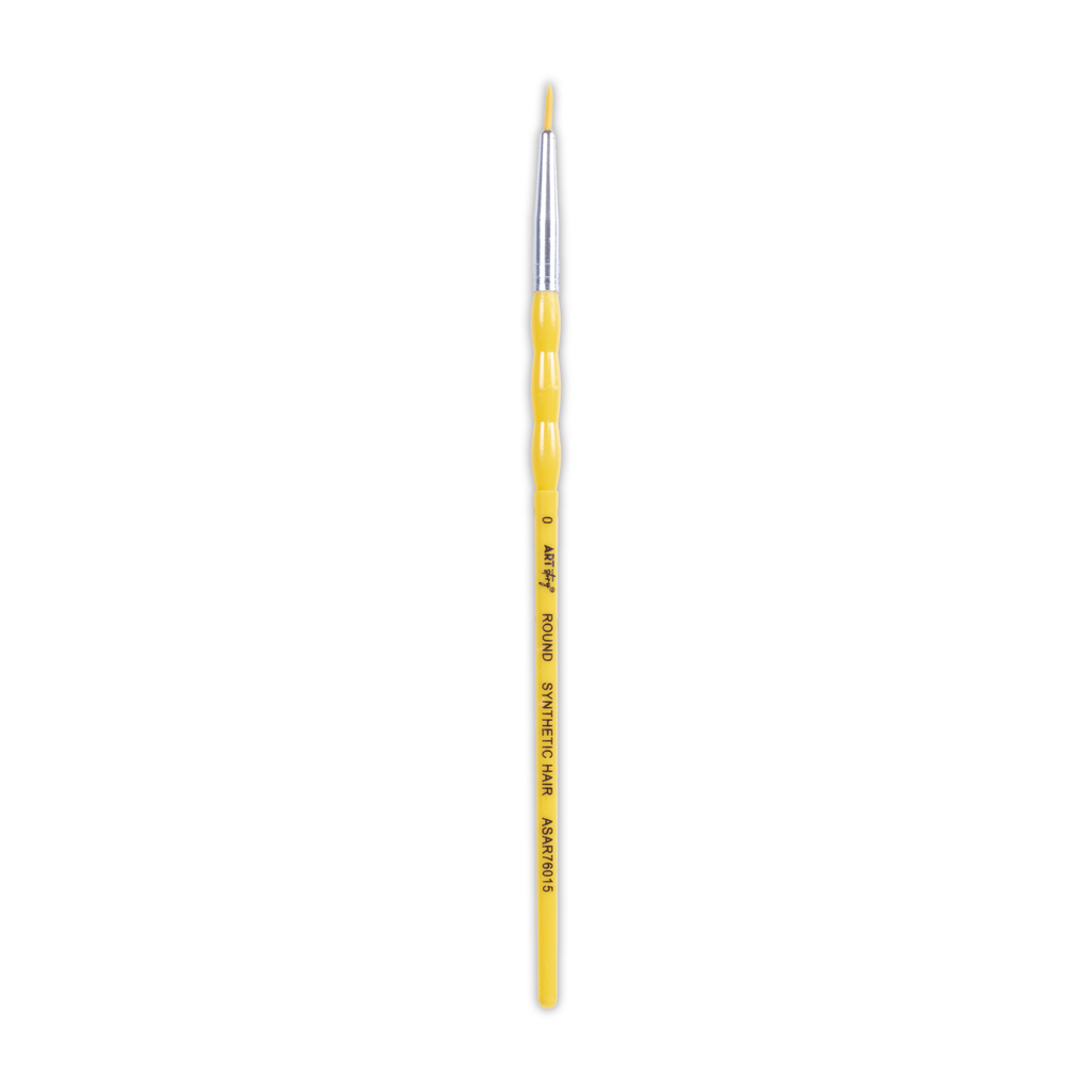 Kids Brush Round Synthetic Hair Size 0 Handle Length 150mm 1pc