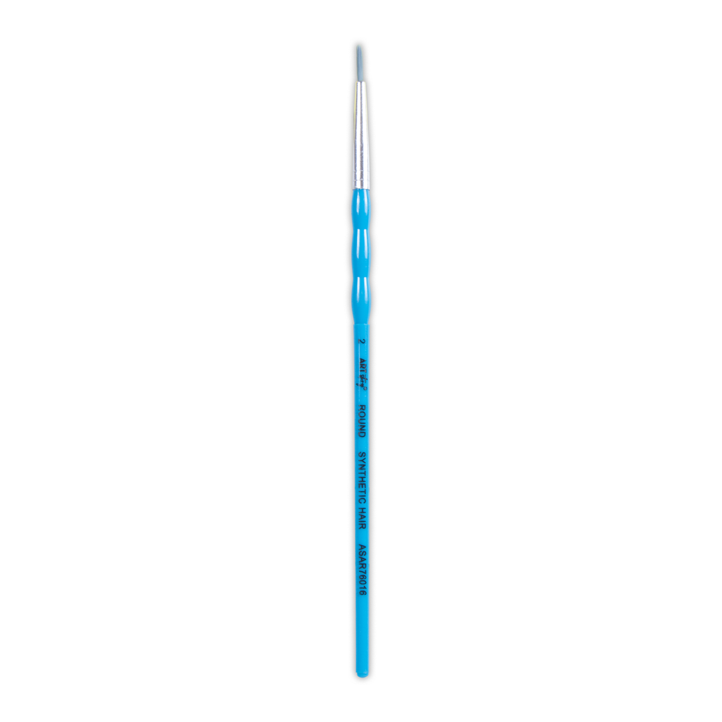 Kids Brush Round Synthetic Hair Size 2 Handle Length 150mm 1pc