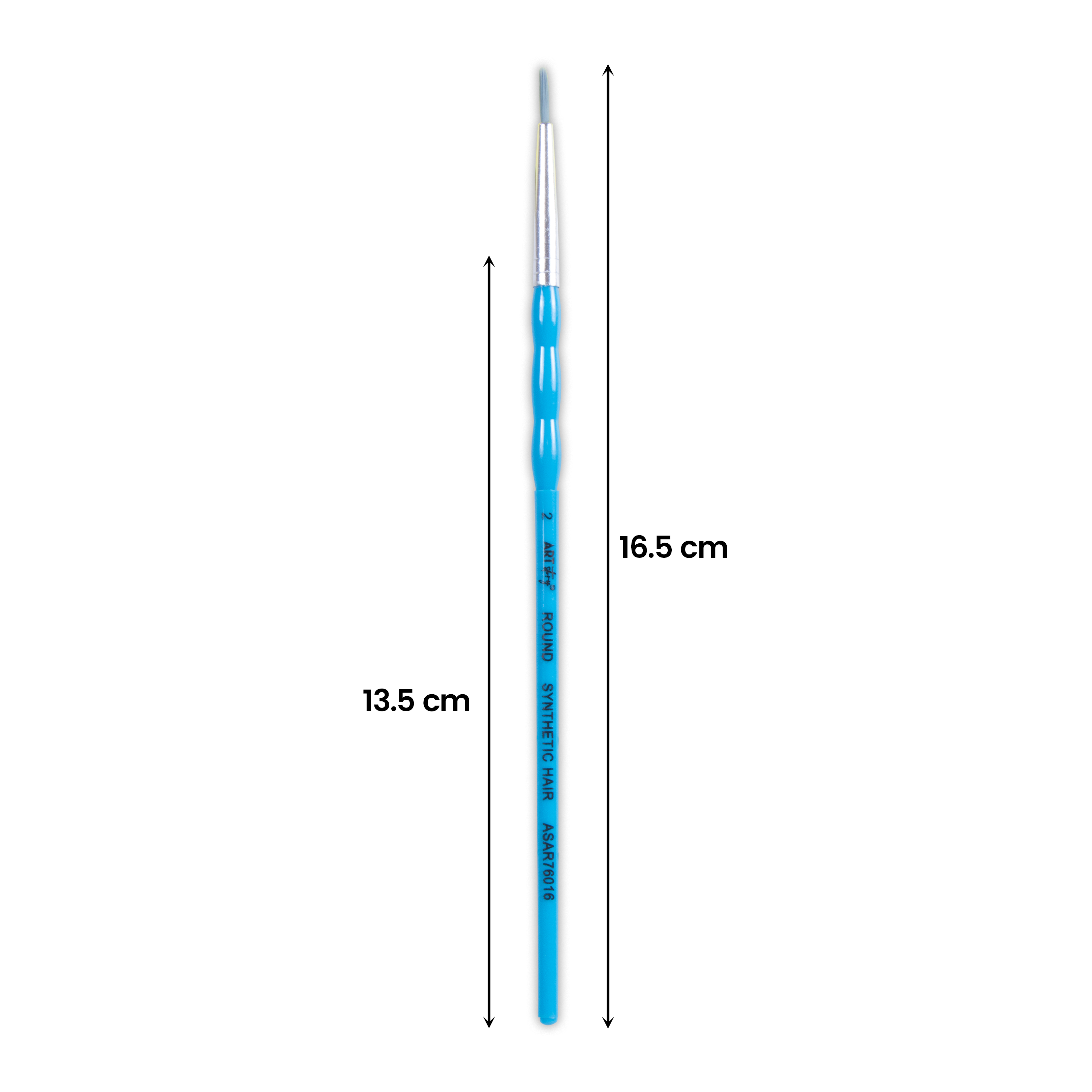 Kids Brush Round Synthetic Hair Size 2 Handle Length 150mm 1pc