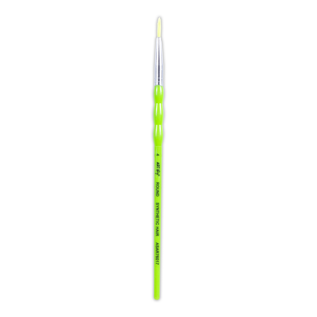 Kids Brush Round Synthetic Hair Size 4 Handle Length 150mm 1pc
